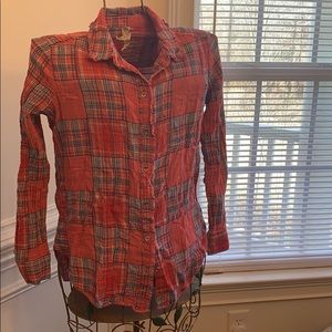 Seven7 Button Down Ragged Edge Shirt.